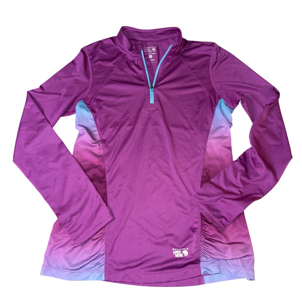 Mountain Hardwear Quarter 1/4 Zip Pullover Medium‎ Purple Ombre Long Sleeve